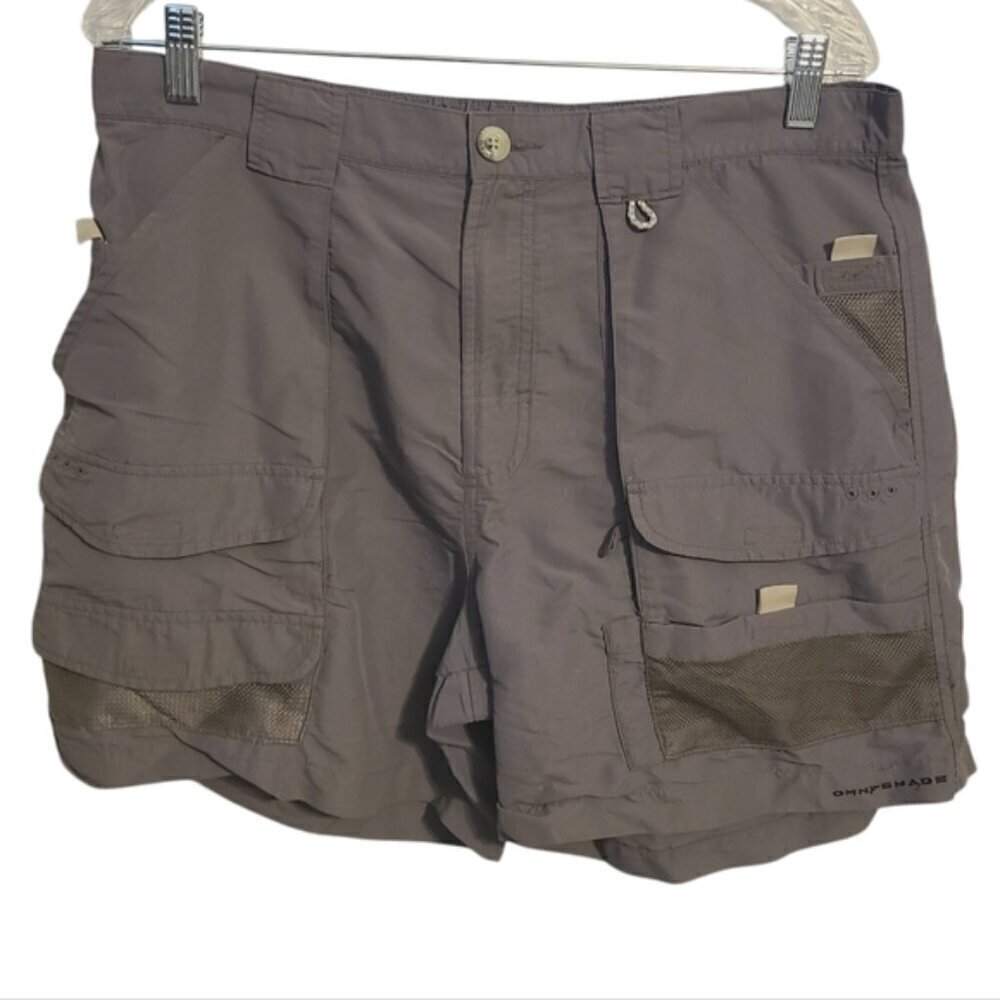 Columbia | Men's Gray Khaki Hiking or Fishing Shorts (Waist Size 36)